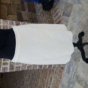 Banana Republic White Knit Lined Skirt